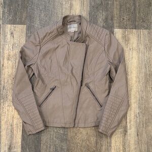 Women's Taupe Moto Jacket